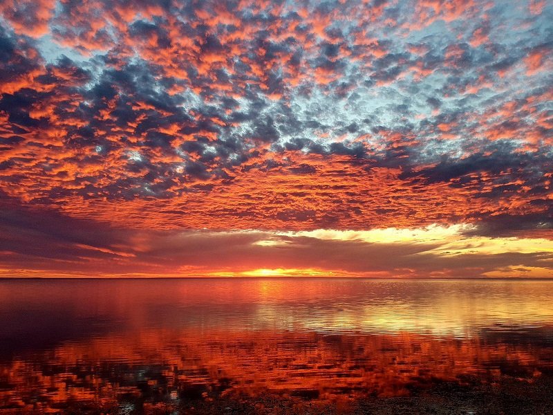 Coucher de soleil spectaculaire sur la côte ouest d'Australie