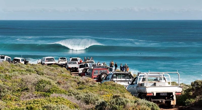 le spot de surf de Margaret river sur la côte ouest de l'Australie est reconnu comme l'un des meilleurs au monde de surf